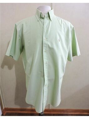 Ralph Lauren Mens Size L Cotton Button Up Shirt Durable Casual